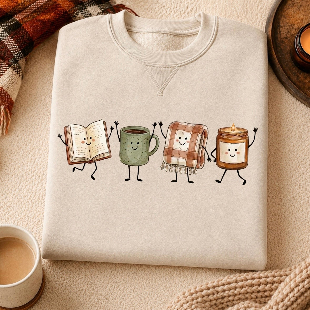 bookish fall doodles clear film screen print