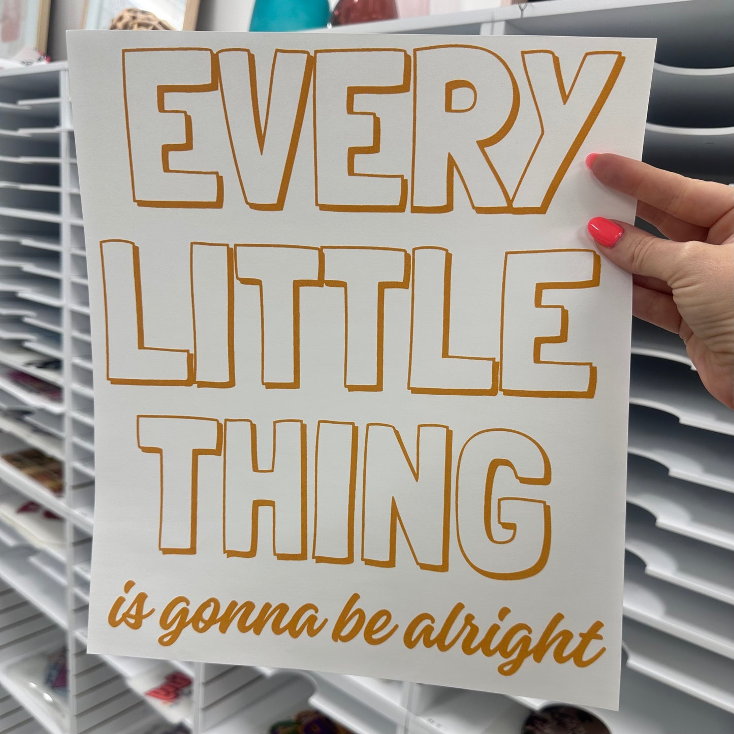 every little thing is gonna be alright screen print transfer•