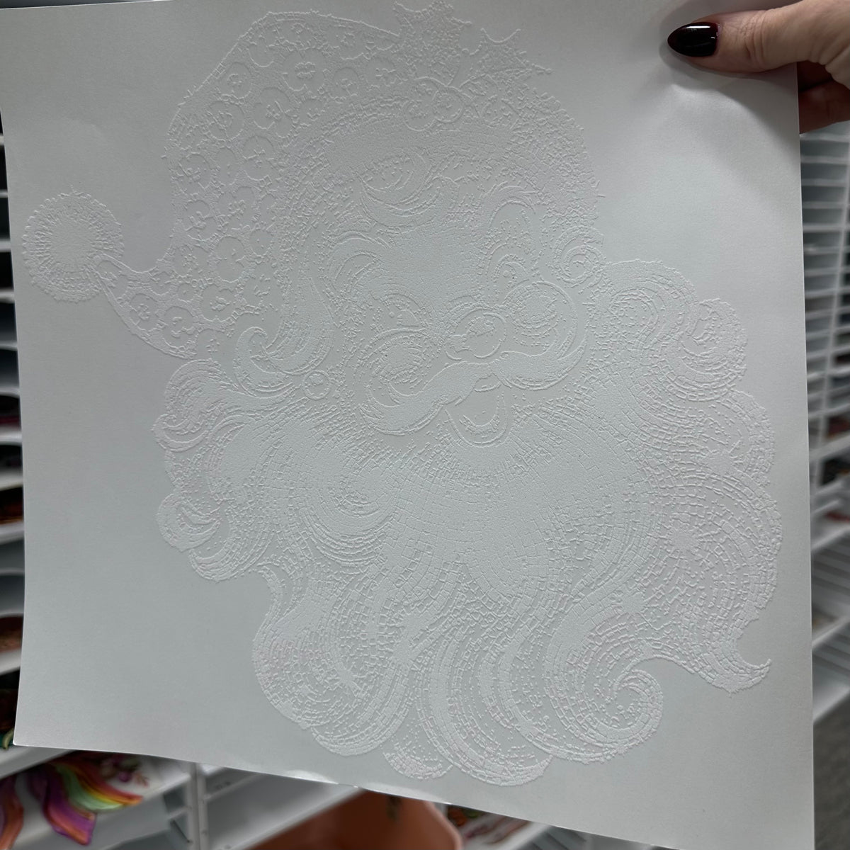 half tone disco santa screen print transfer•