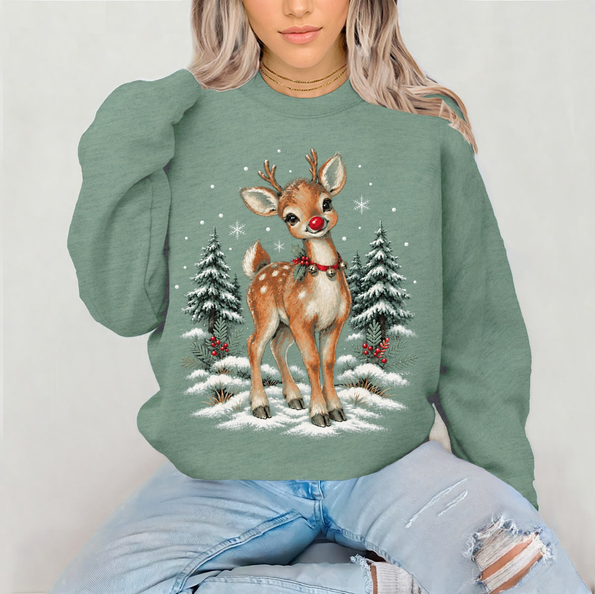 PRE-ORDER vintage reindeer DTF 5-10 biz day tat
