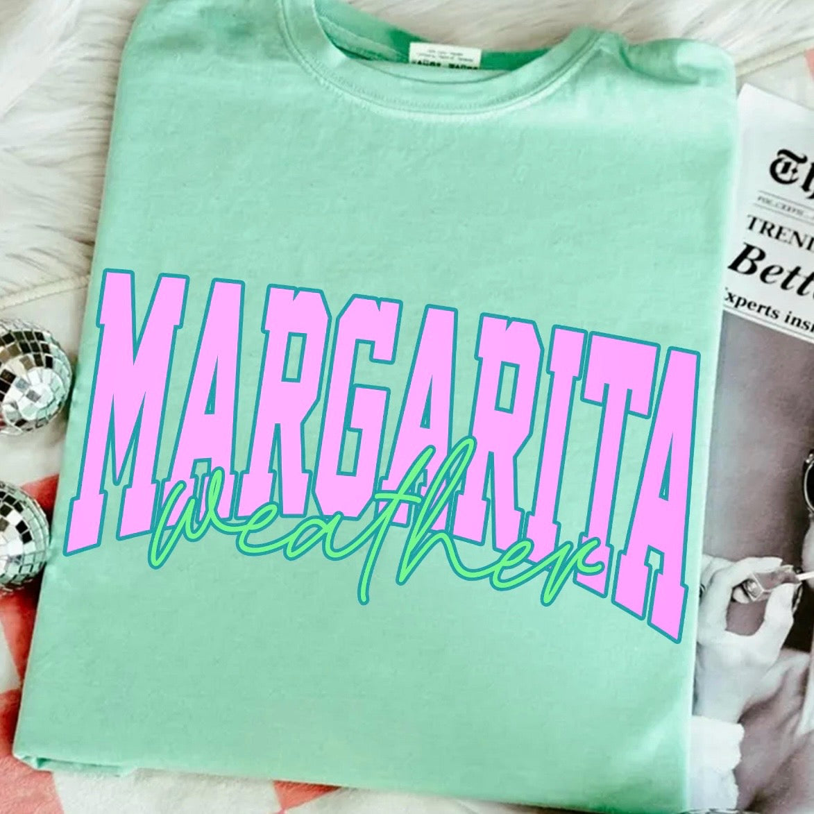 margarita weather clear film screen print