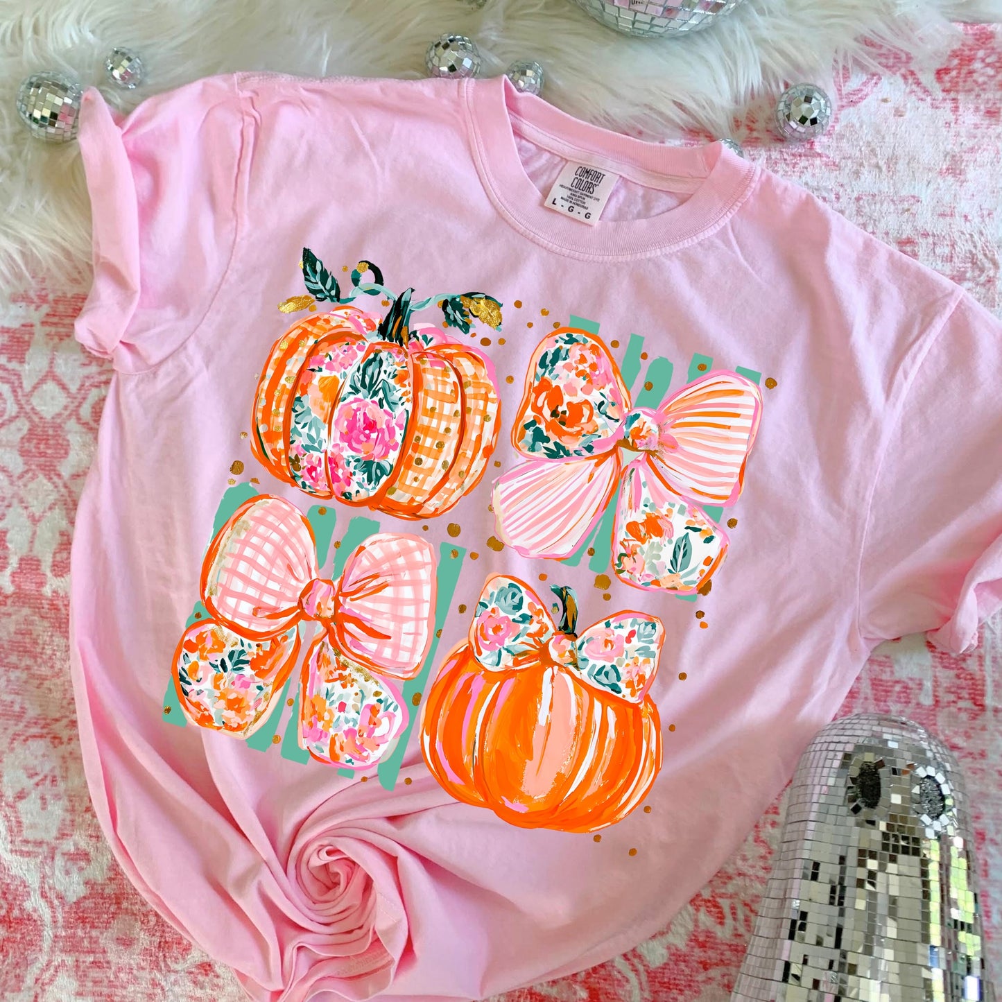 coquette pumpkins clear film screen print