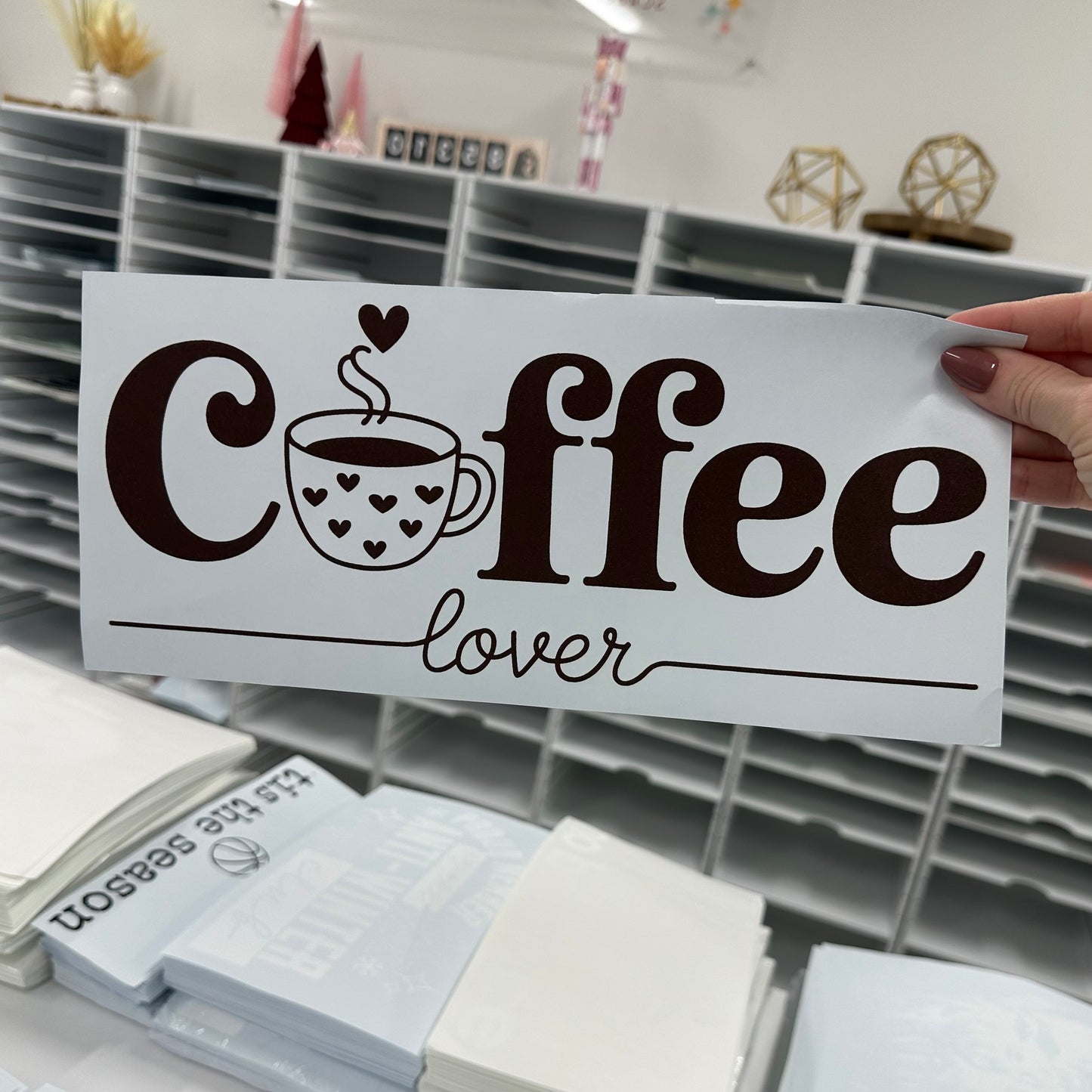 coffee lover screen print transfer