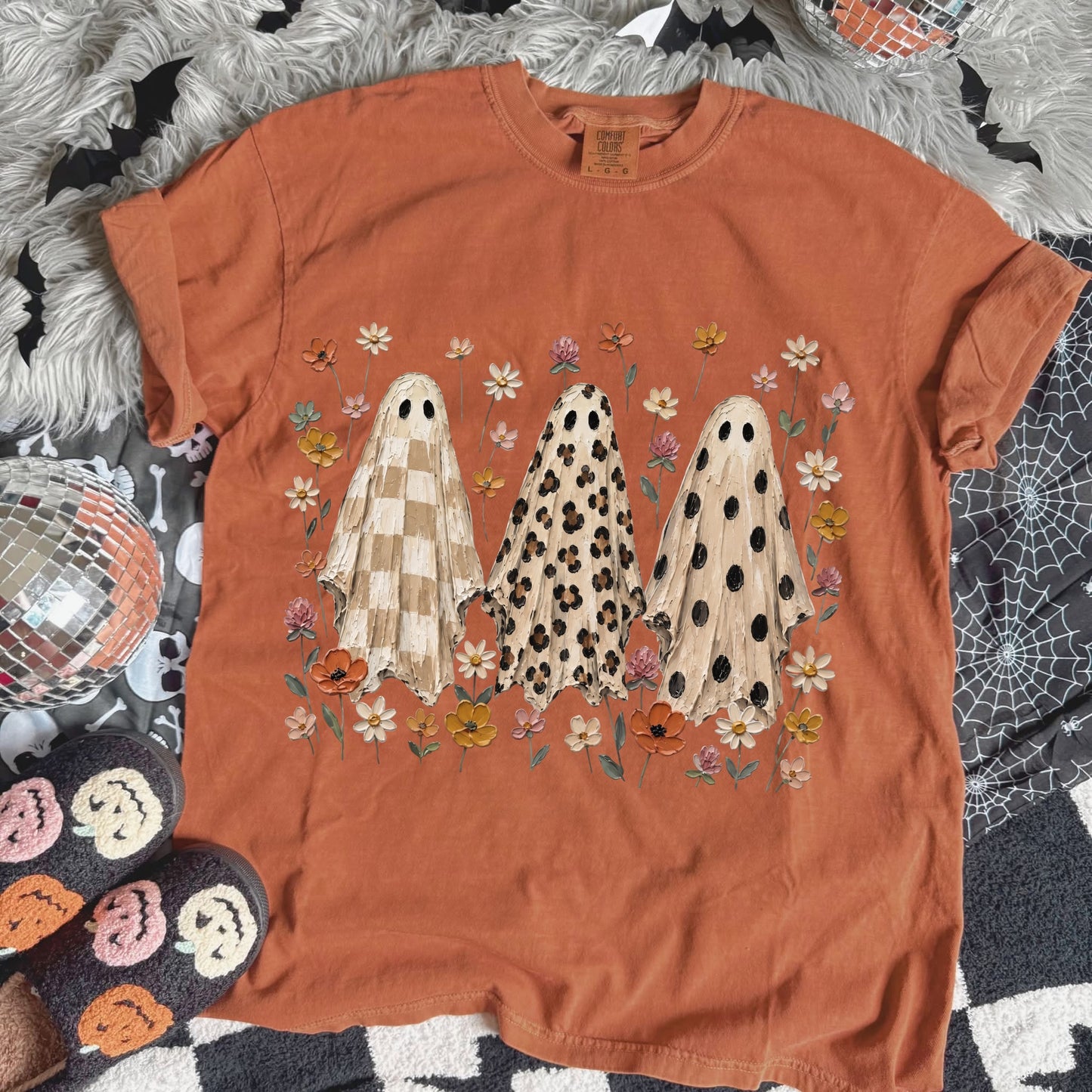 PRE-ORDER 5-7 biz day tat floral ghost trio DTF 300°
