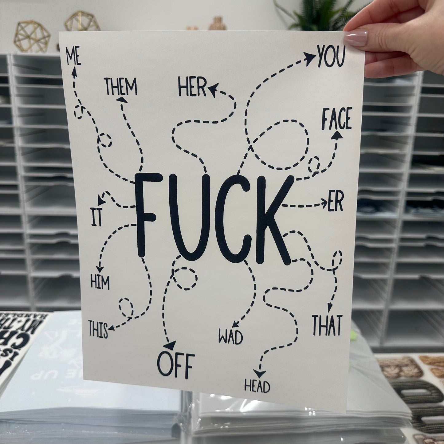 fuck everything screen print transfer