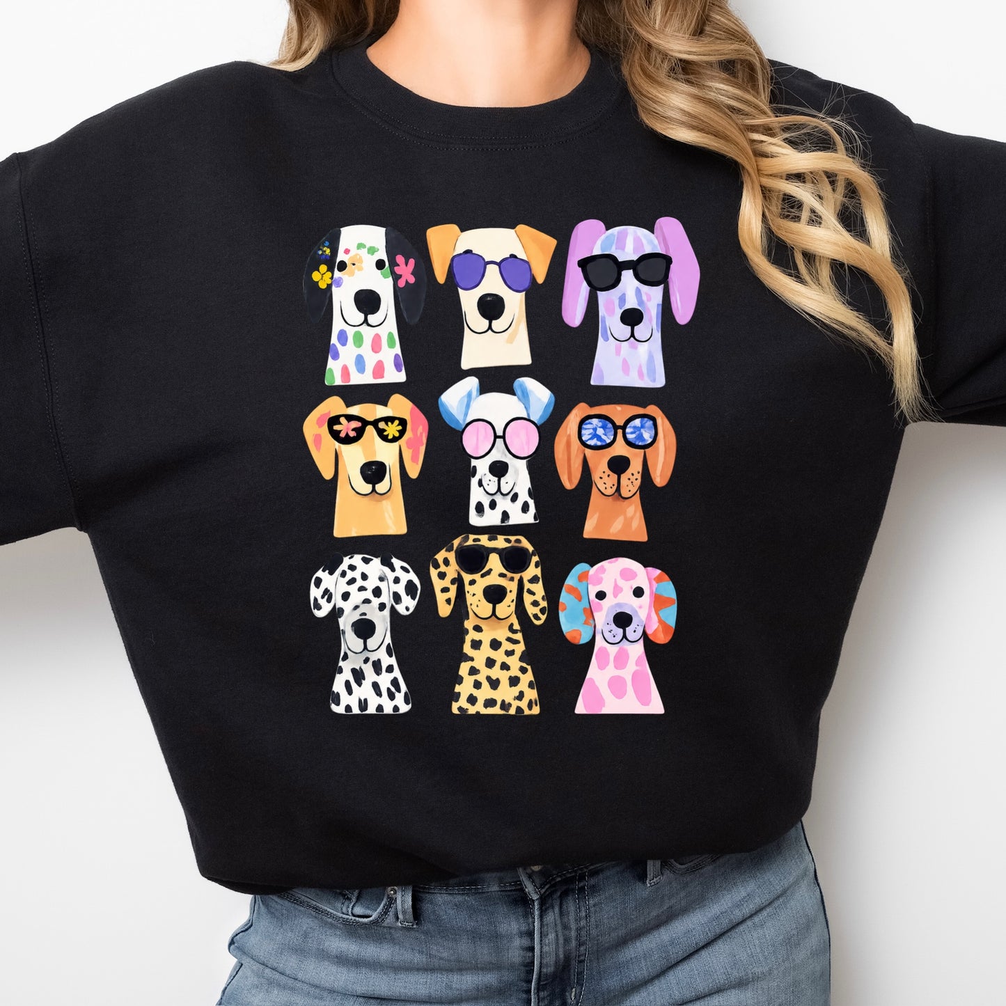 PRE-ORDER 5-7 biz day tat colorful dogs DTF