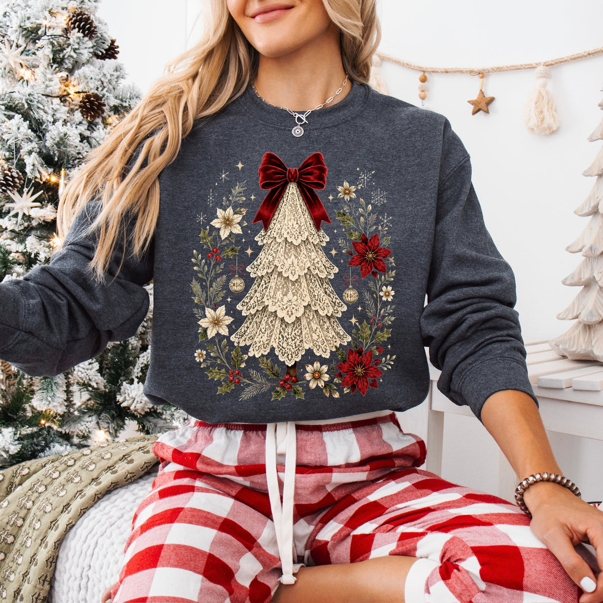 PRE-ORDER lace christmas tree DTF 5-7 biz day tat