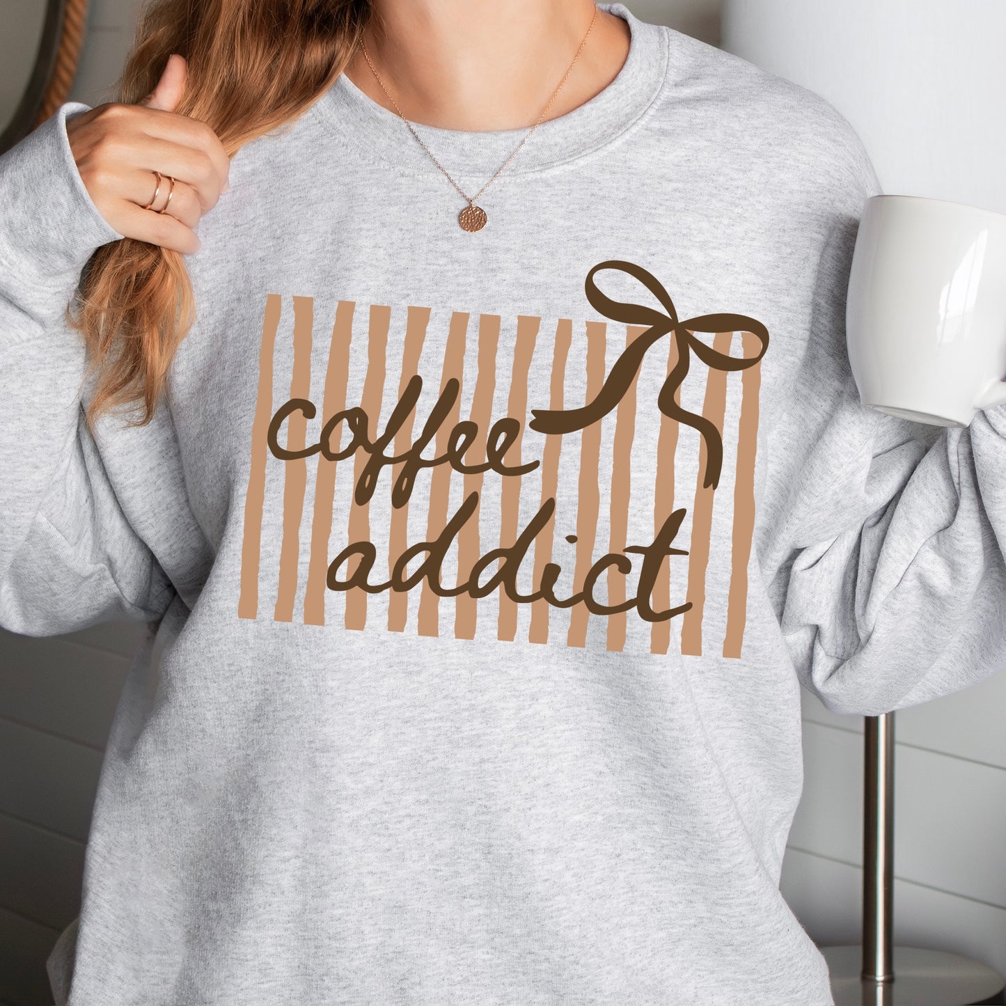 coffee addict clear film screen print