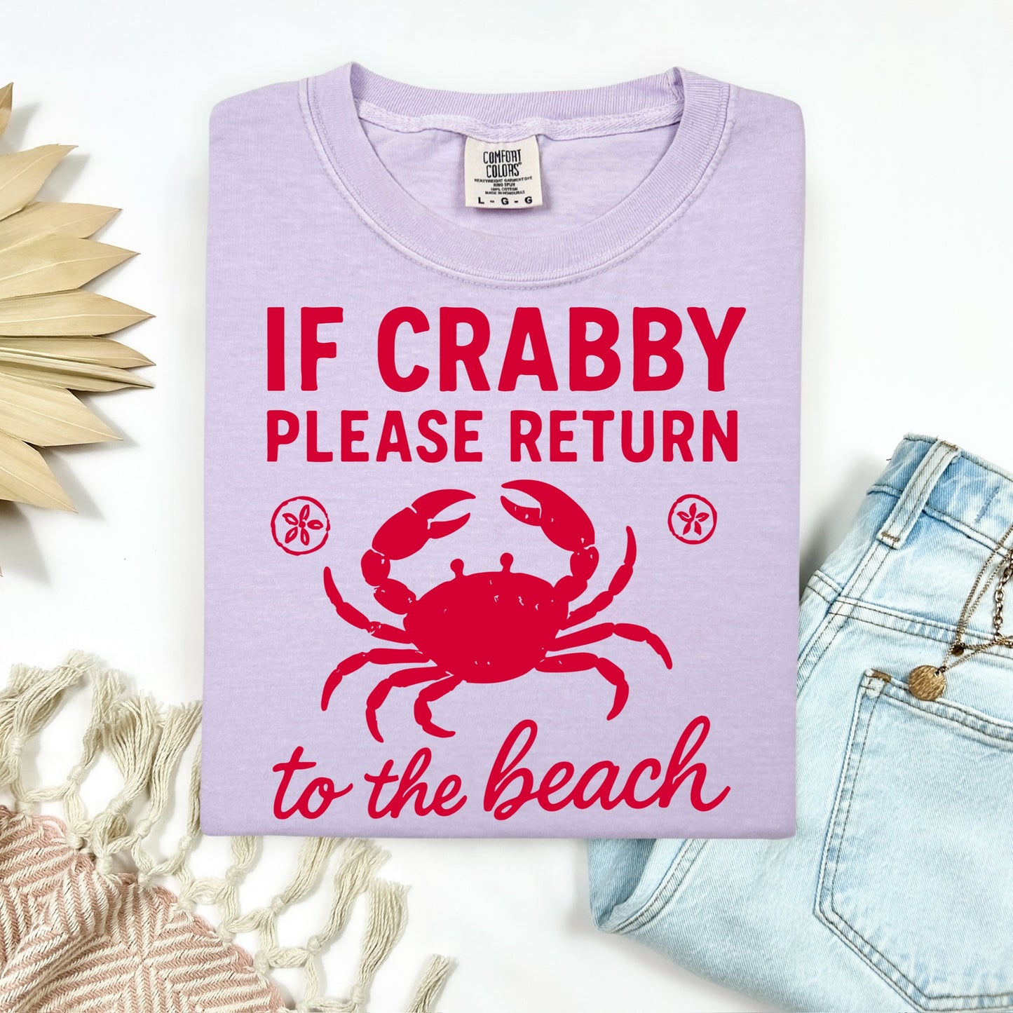 if crabby return to beach screen print transfer•