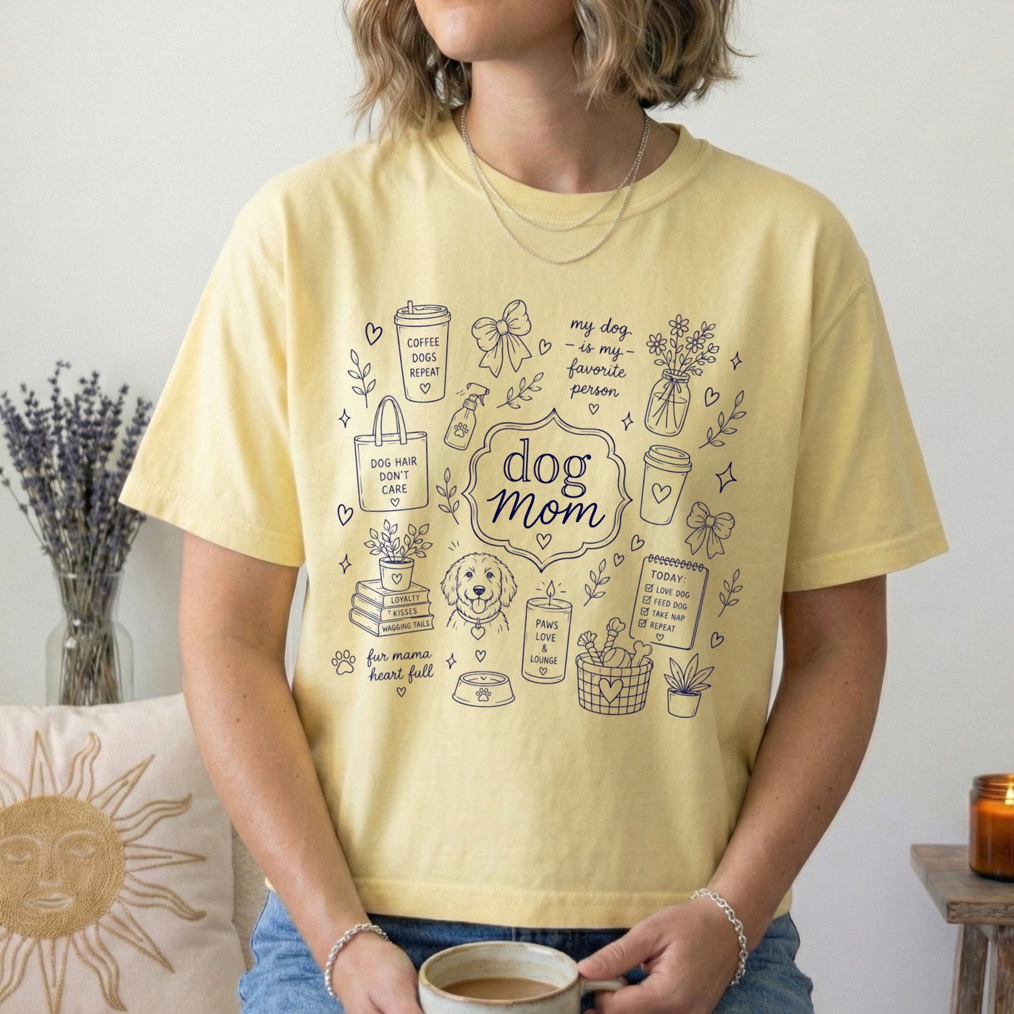 dog mom collage screen print transfer•