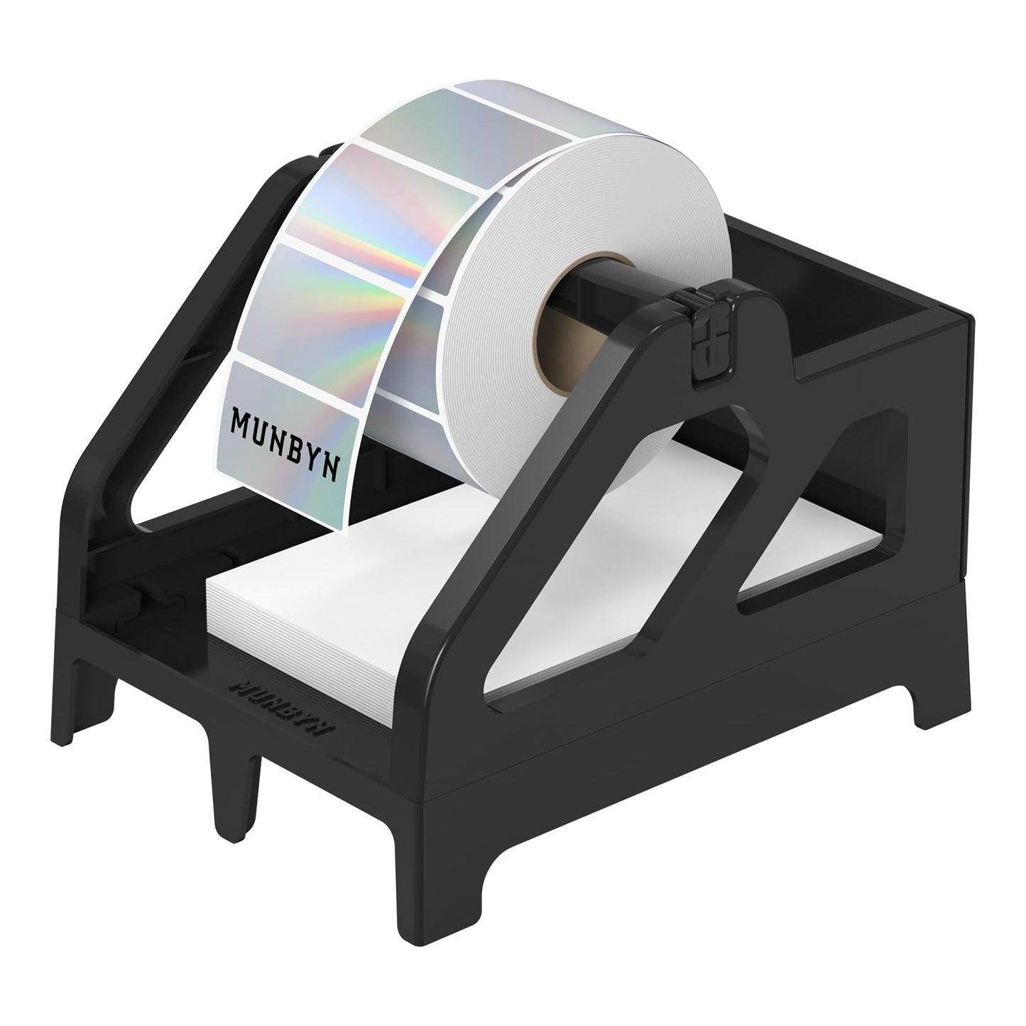 MUNBYN Label Holder for Rolls and Fan-Fold Labels, Black