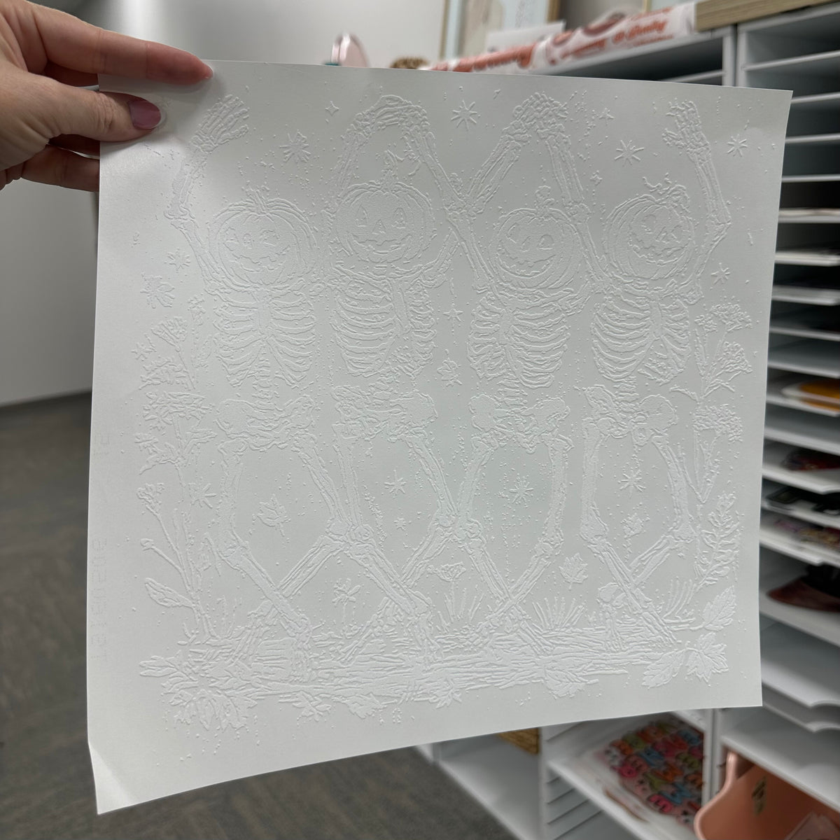 dancing skellies screen print transfer