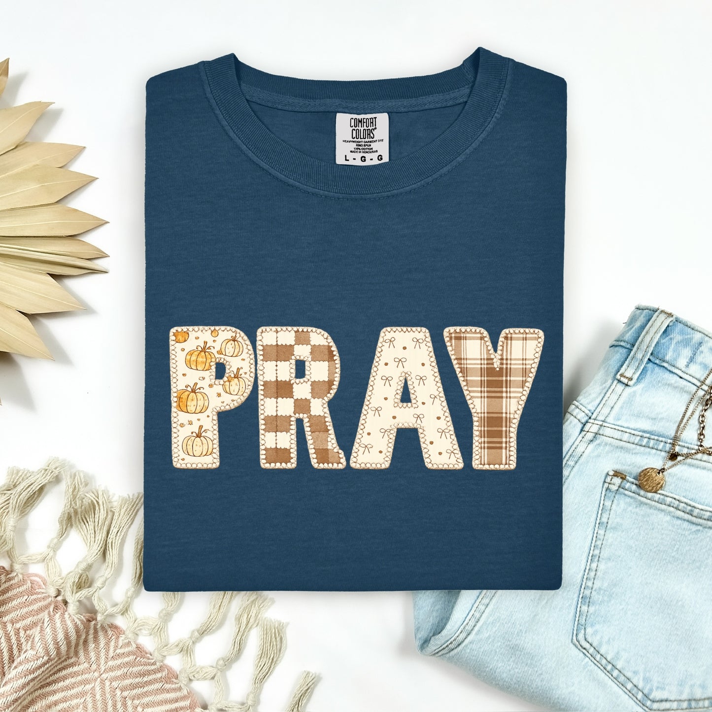 pray fall clear film screen print