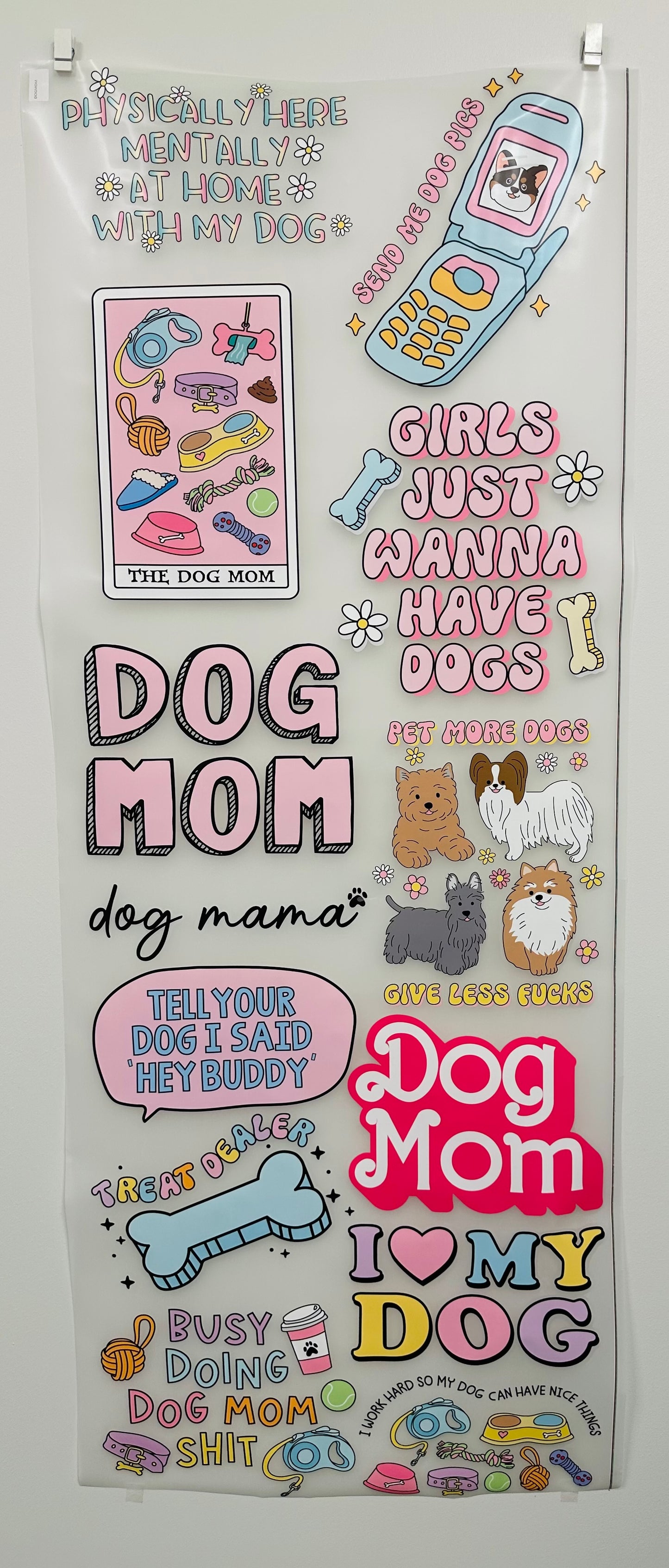 PRE-DESIGNED dtf or sublimation DOG MOM gang sheet
