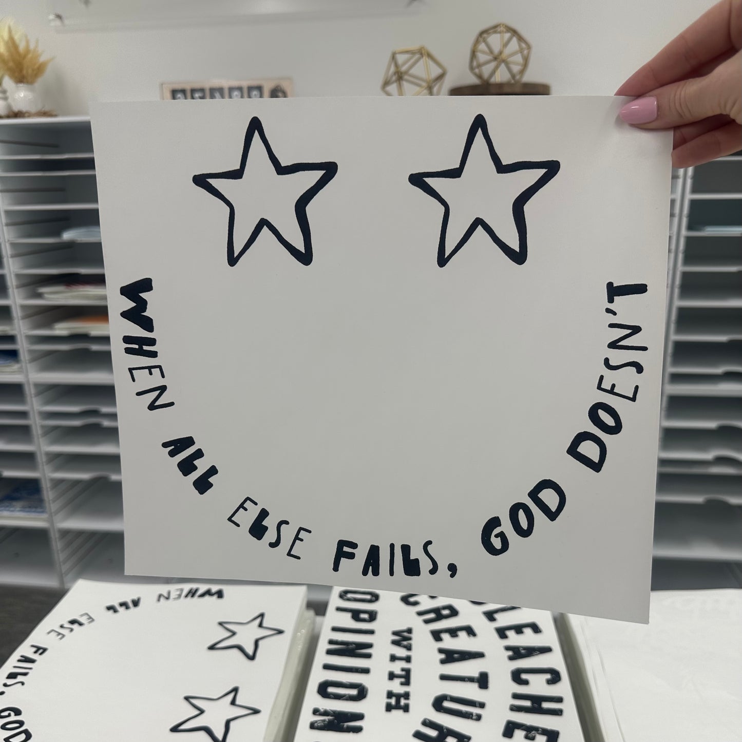 when all else fails God doesn't screen print transfer•