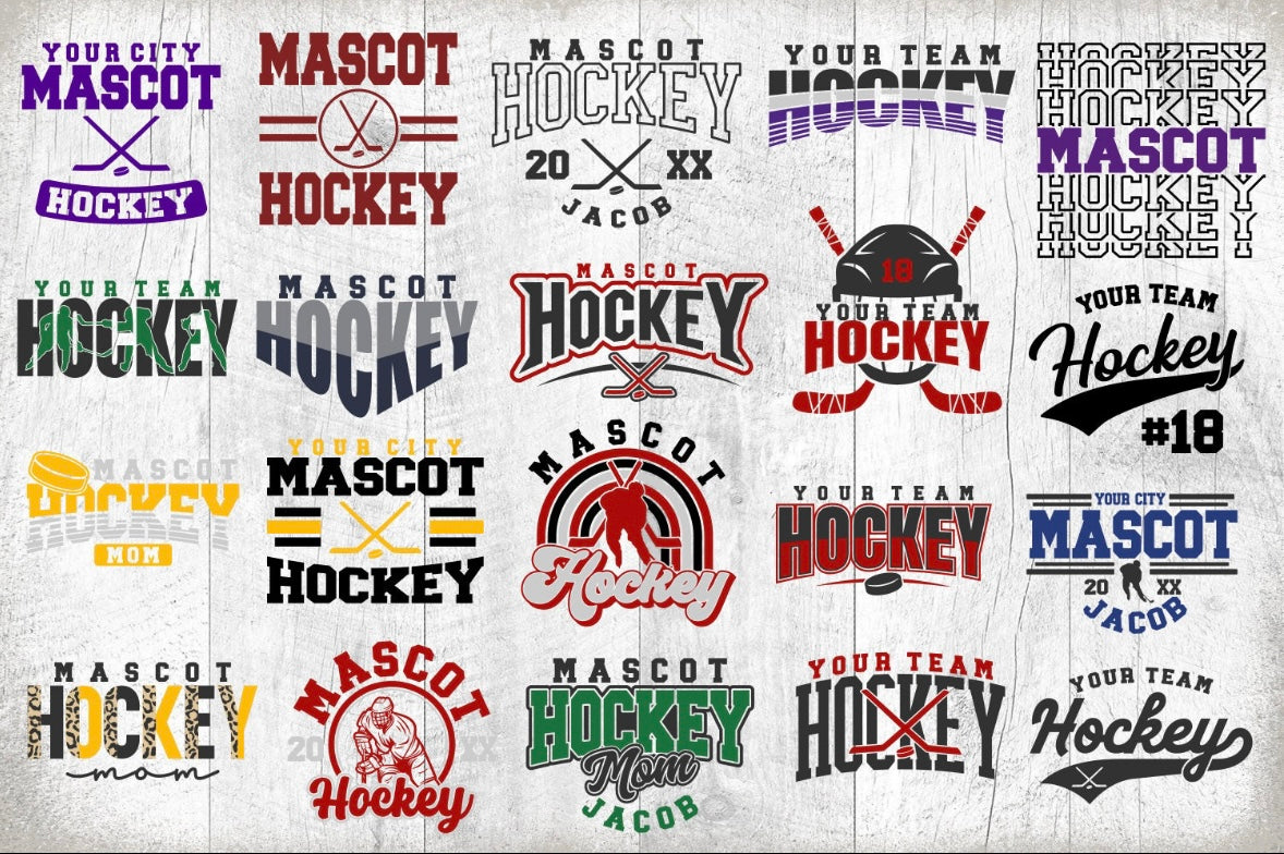 semi-custom HOCKEY mascot (design set up only)