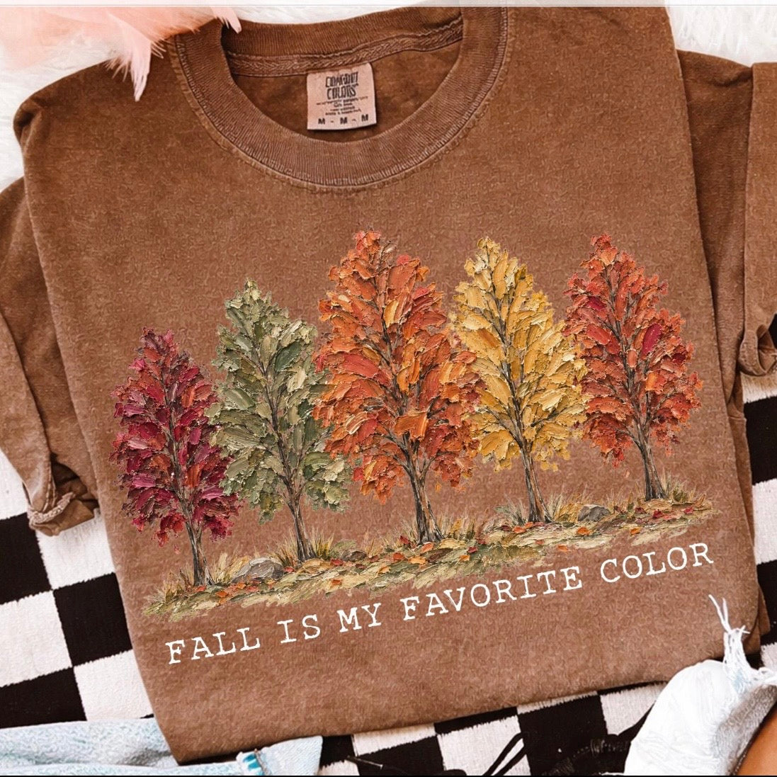 fall is my favorite color clear film screen print