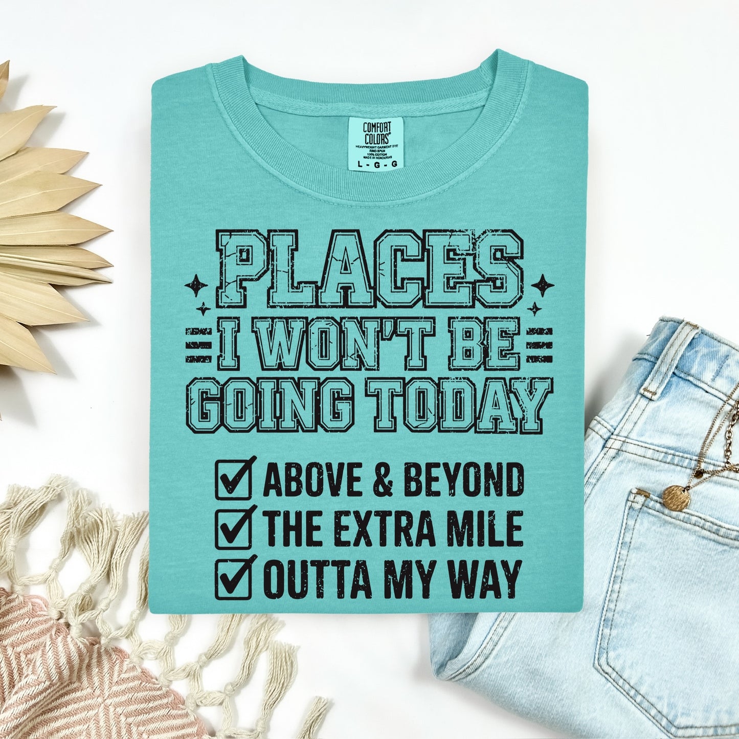 places I wont be going today screen print transfer•