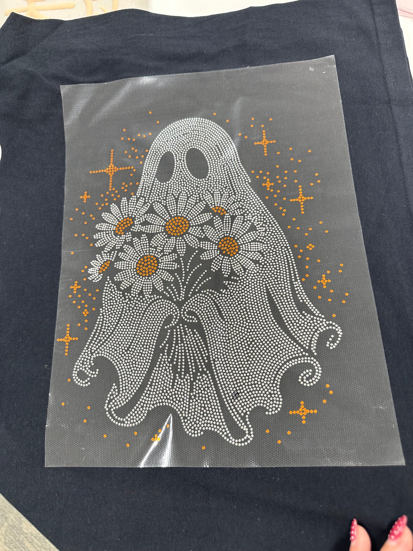 PRE-ORDER 5-7 BIZ DAY TAT Spangle Transfer - flower ghostie
