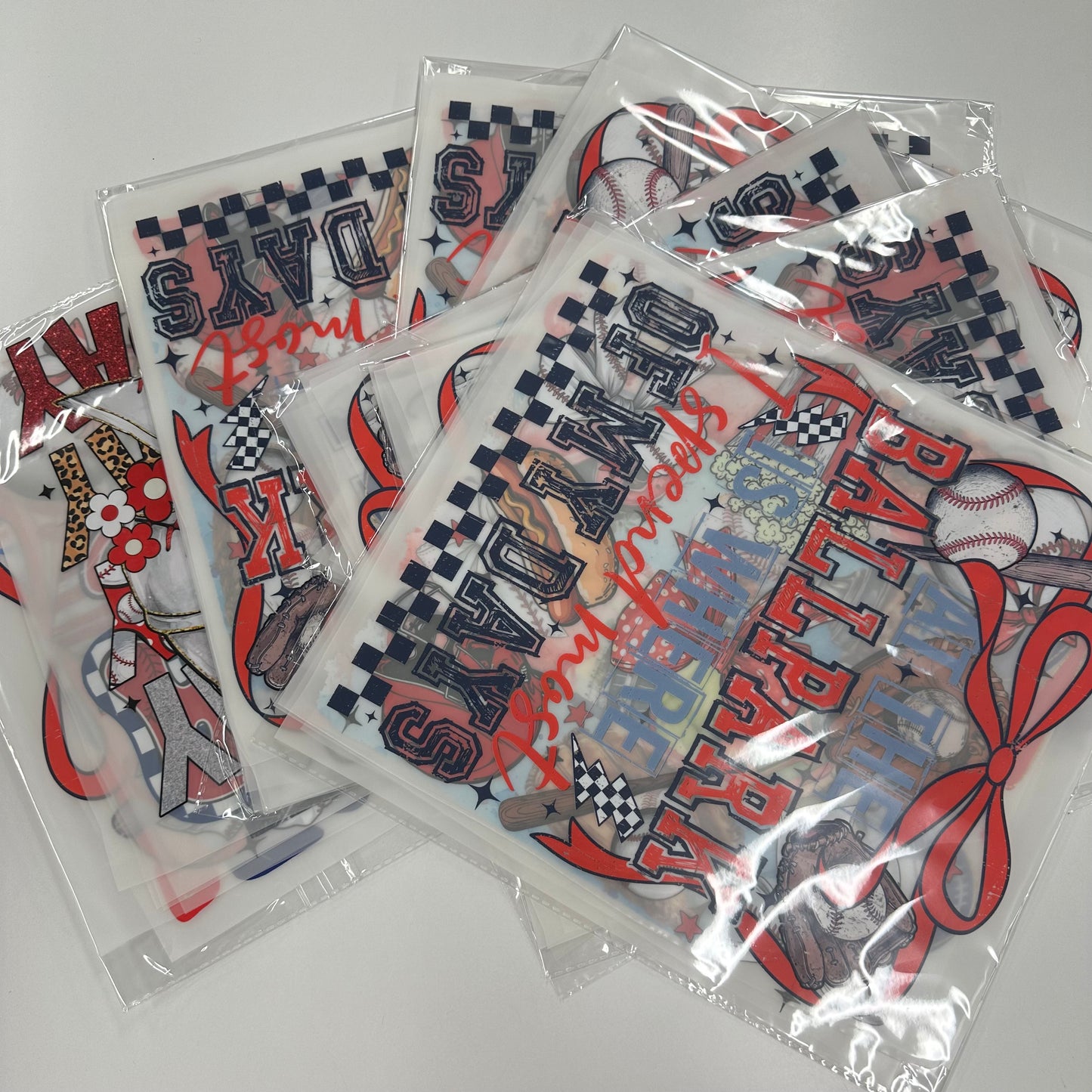 READY TO SHIP dtf BASEBALL MOM gang sheet pre-cut