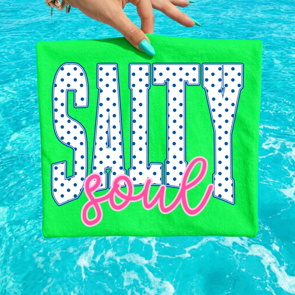 Salty Soul clear film screen print