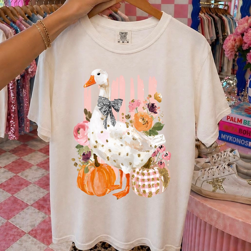 autumn goose clear film screen print