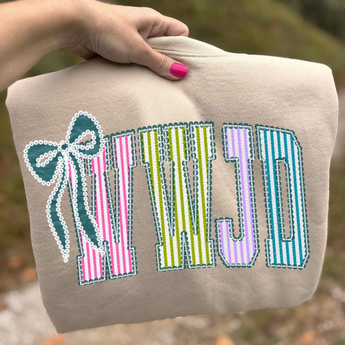 WWJD preppy clear film screen print