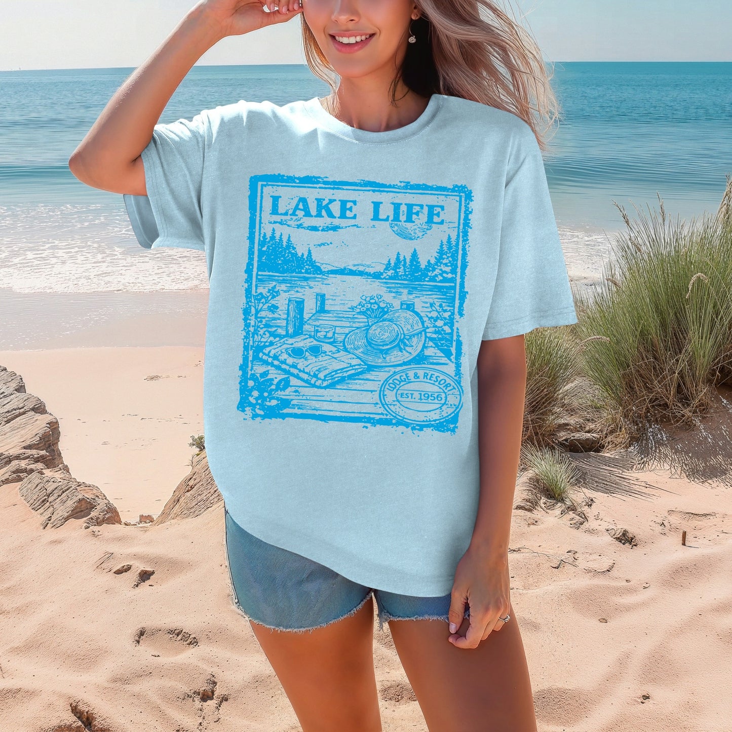 Lake Life screen print transfer