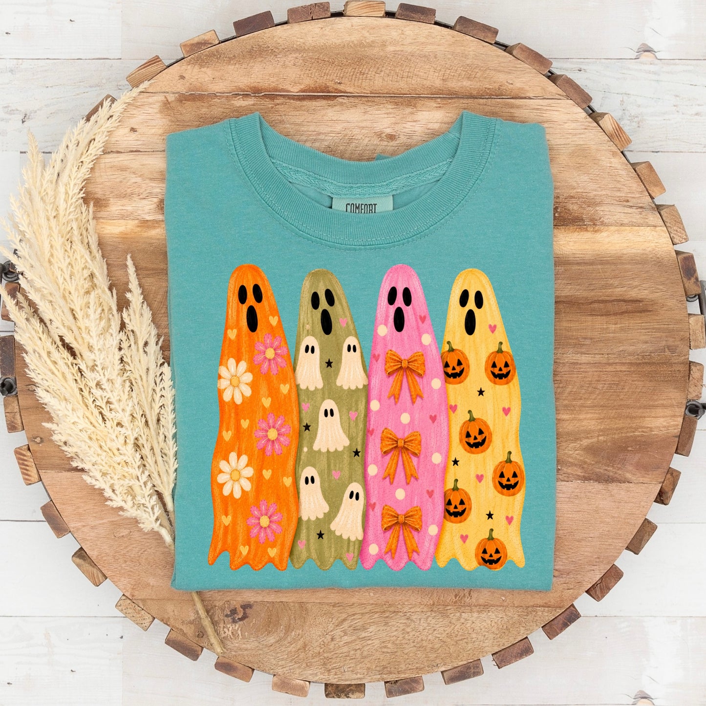 colorful ghosts clear film screen print