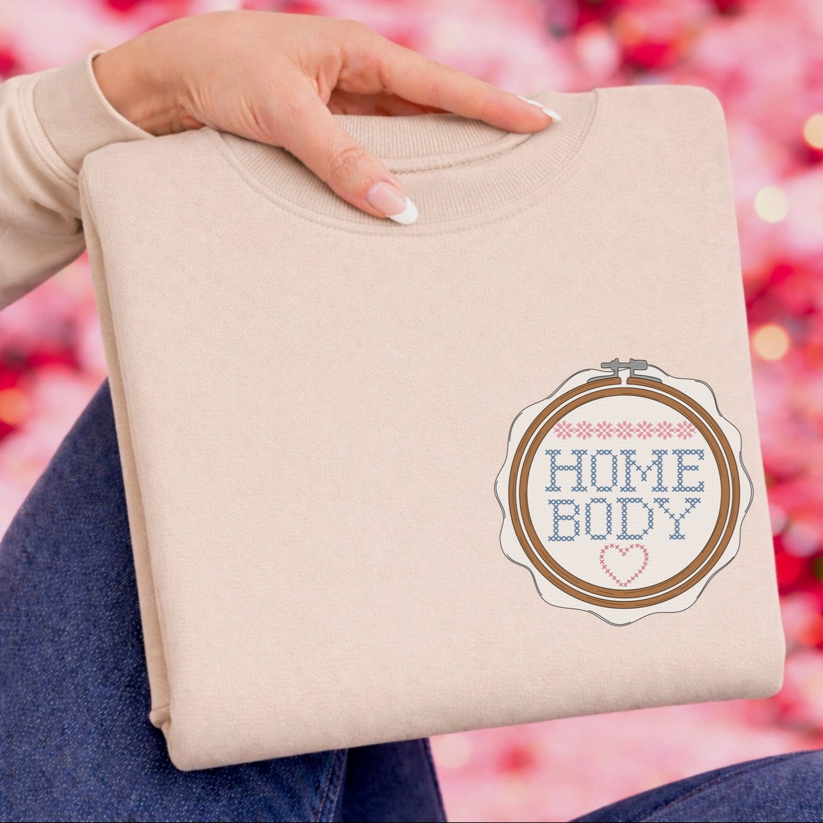 POCKET cross-stitch homebody transfer