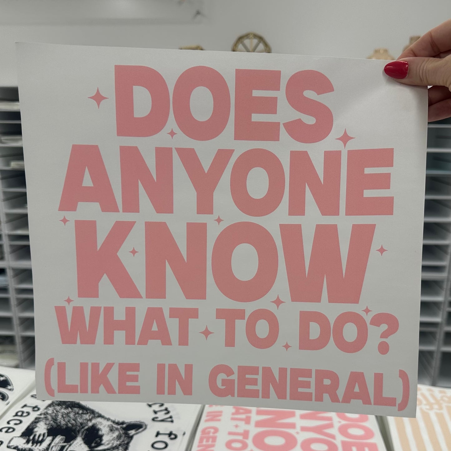 does anyone know what to do? screen print transfer•