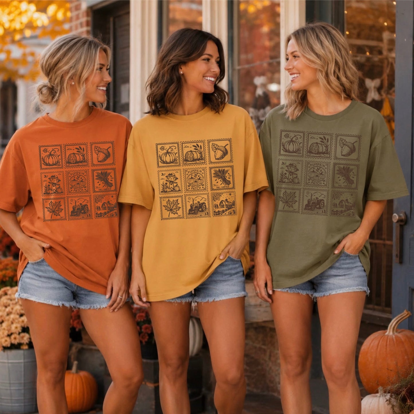fall stamps screen print transfer•
