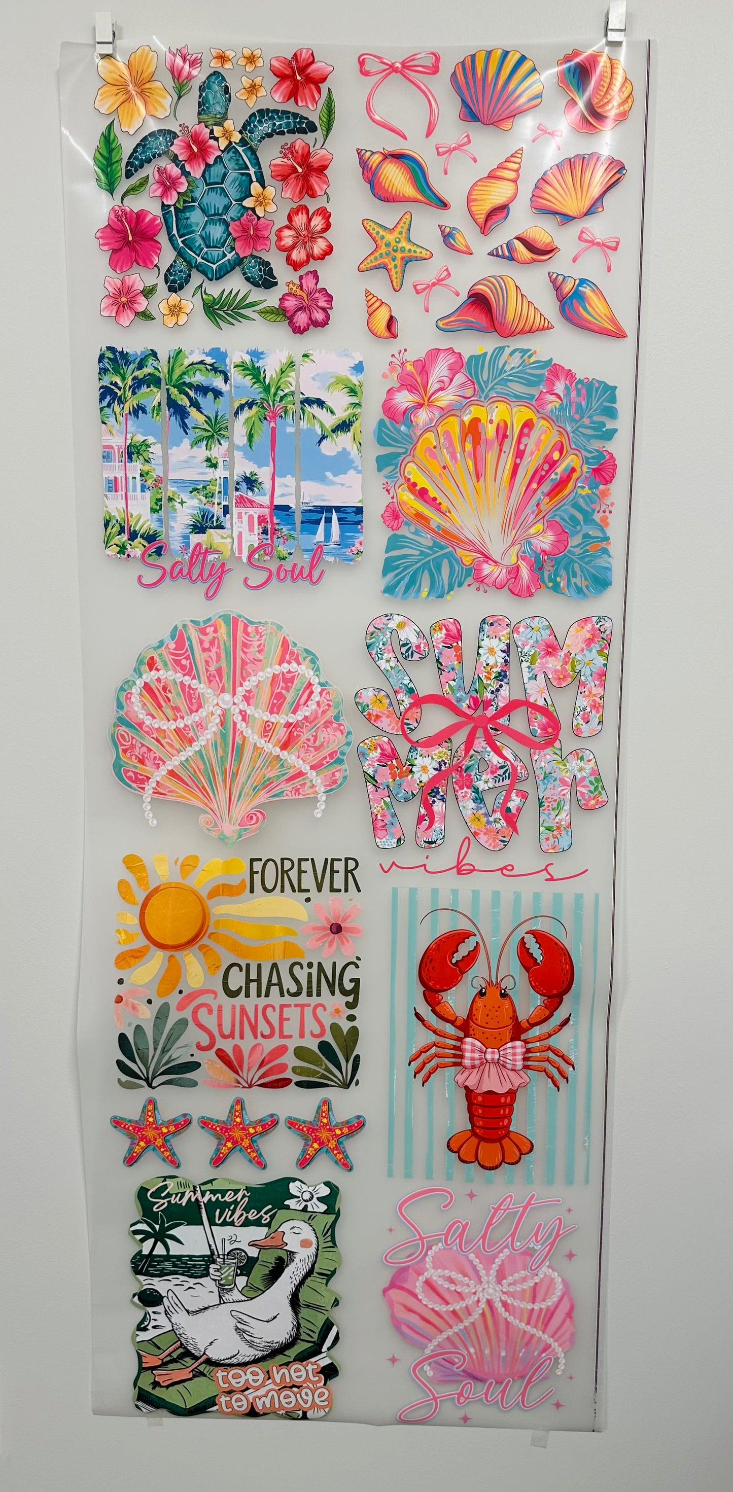 PRE-DESIGNED dtf or sublimation SUMMER LOVIN gang sheet