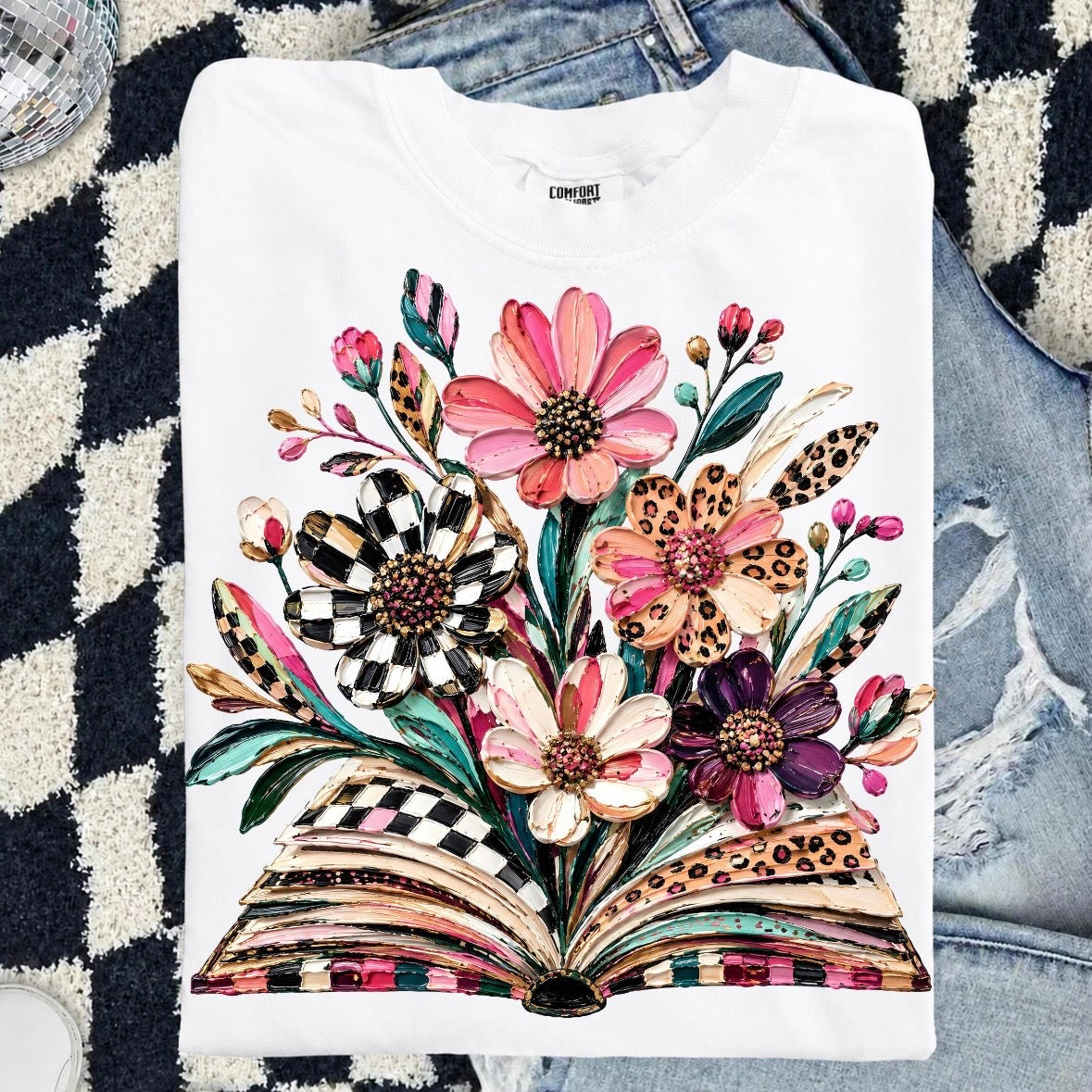 floral mixed pattern book clear film screen print
