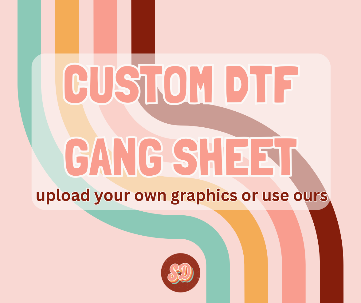 GANG SHEET Manual Builder - UPLOAD YOUR OWN DESIGNS or use our provided art library - 1-2 Business day TAT