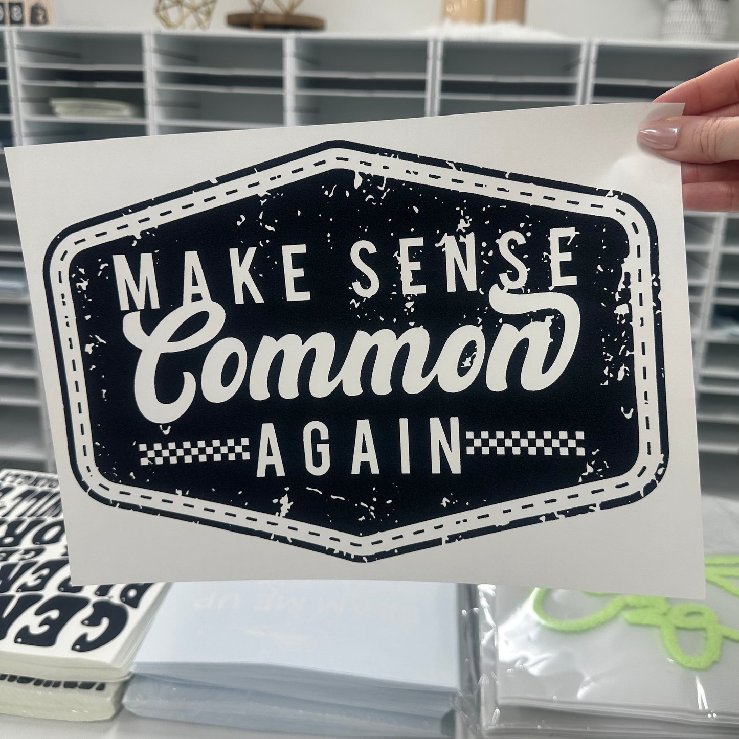 make sense common again screen print transfer