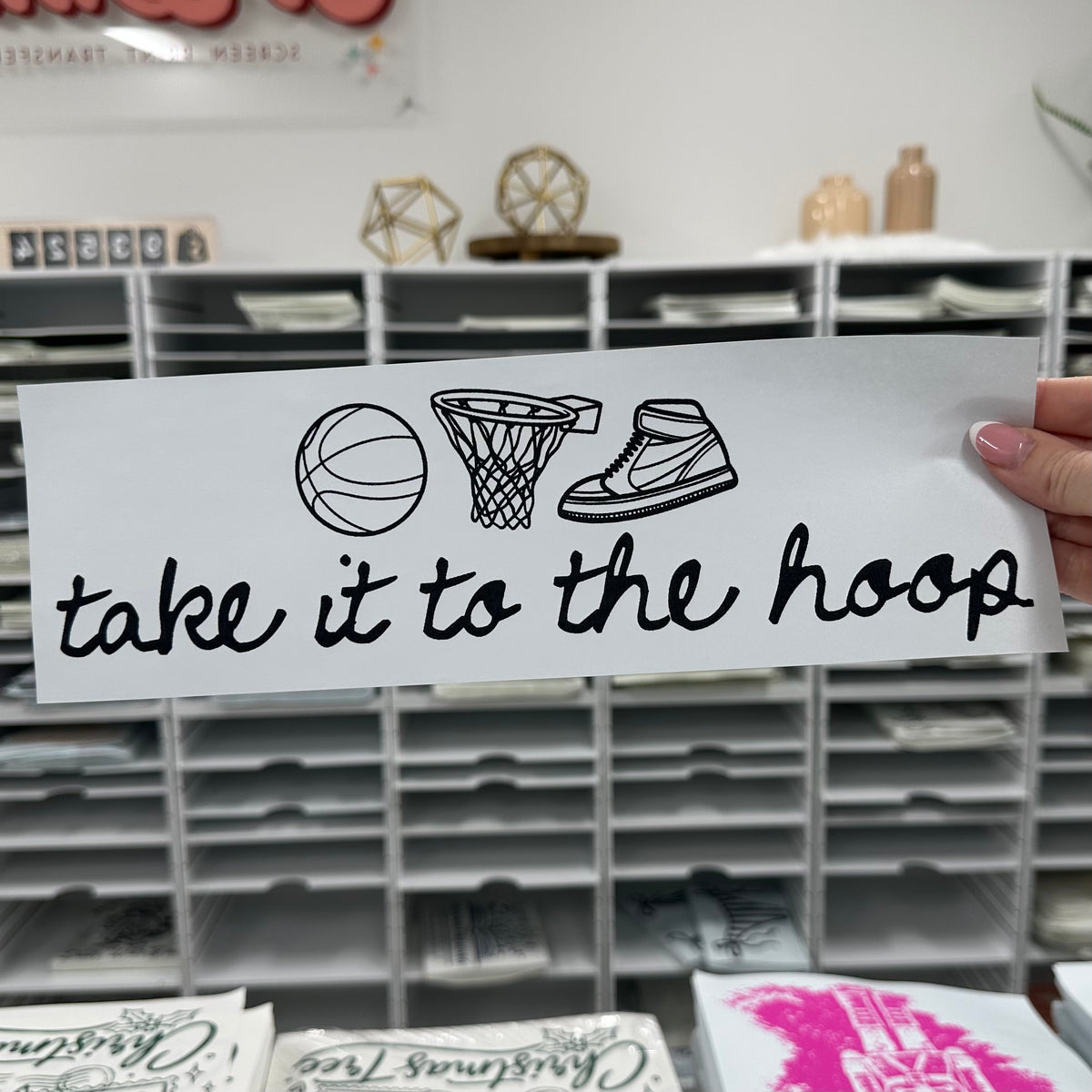 take it to the hoop screen print transfer•