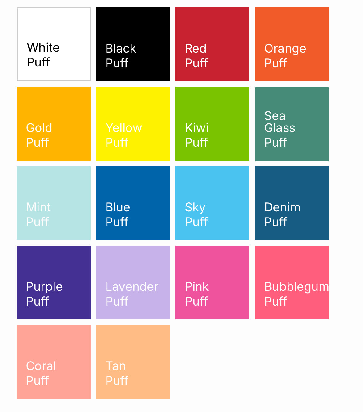 PUFF PRINT 1 COLOR REPRINTS - 2-3 Business day TAT