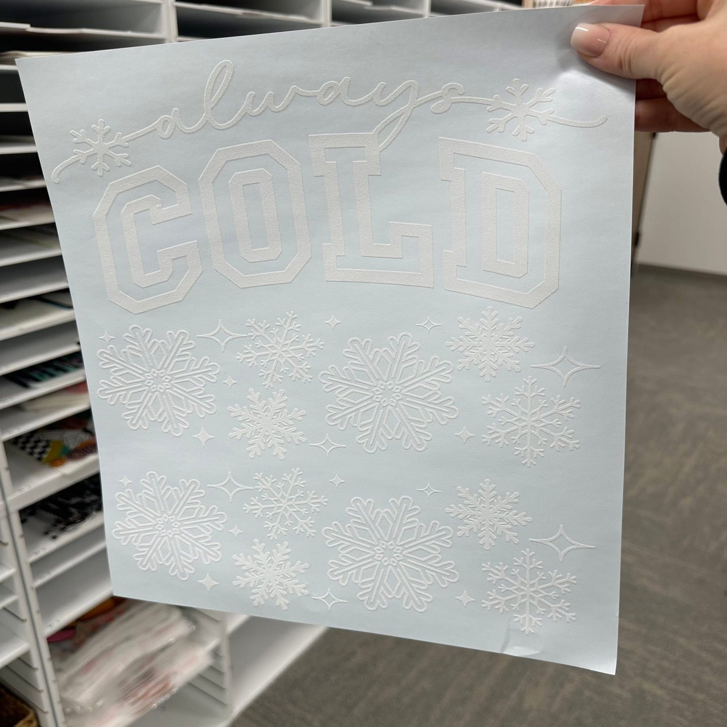 always cold + sleeves PUFF PRINT