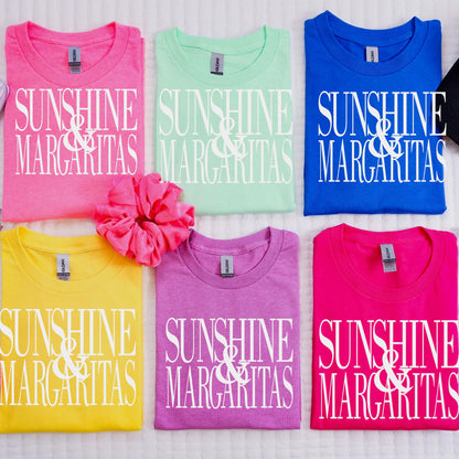 sunshine & margaritas  screen print transfer•