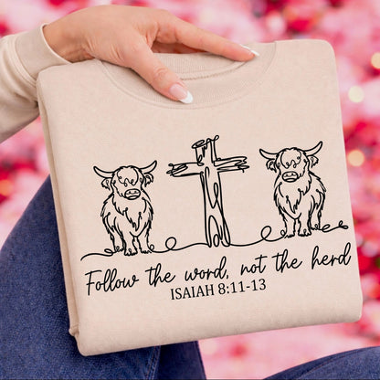 follow the word not the herd screen print transfer