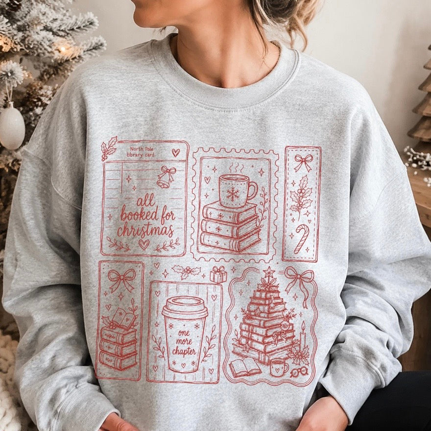 all booked for Christmas screen print transfer