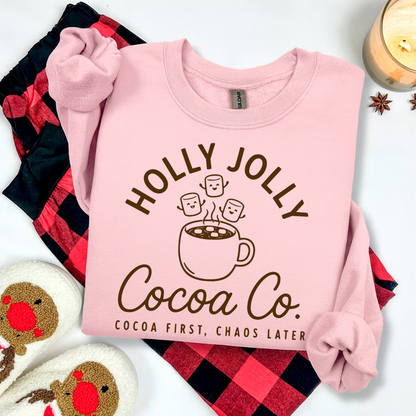 holly jolly cocoa co. screen print transfer•