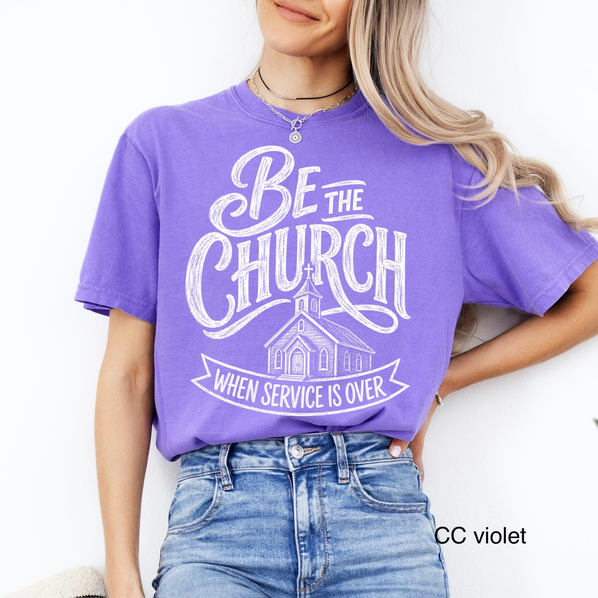 be the church screen print transfer•