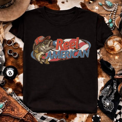 Reel American clear film screen print