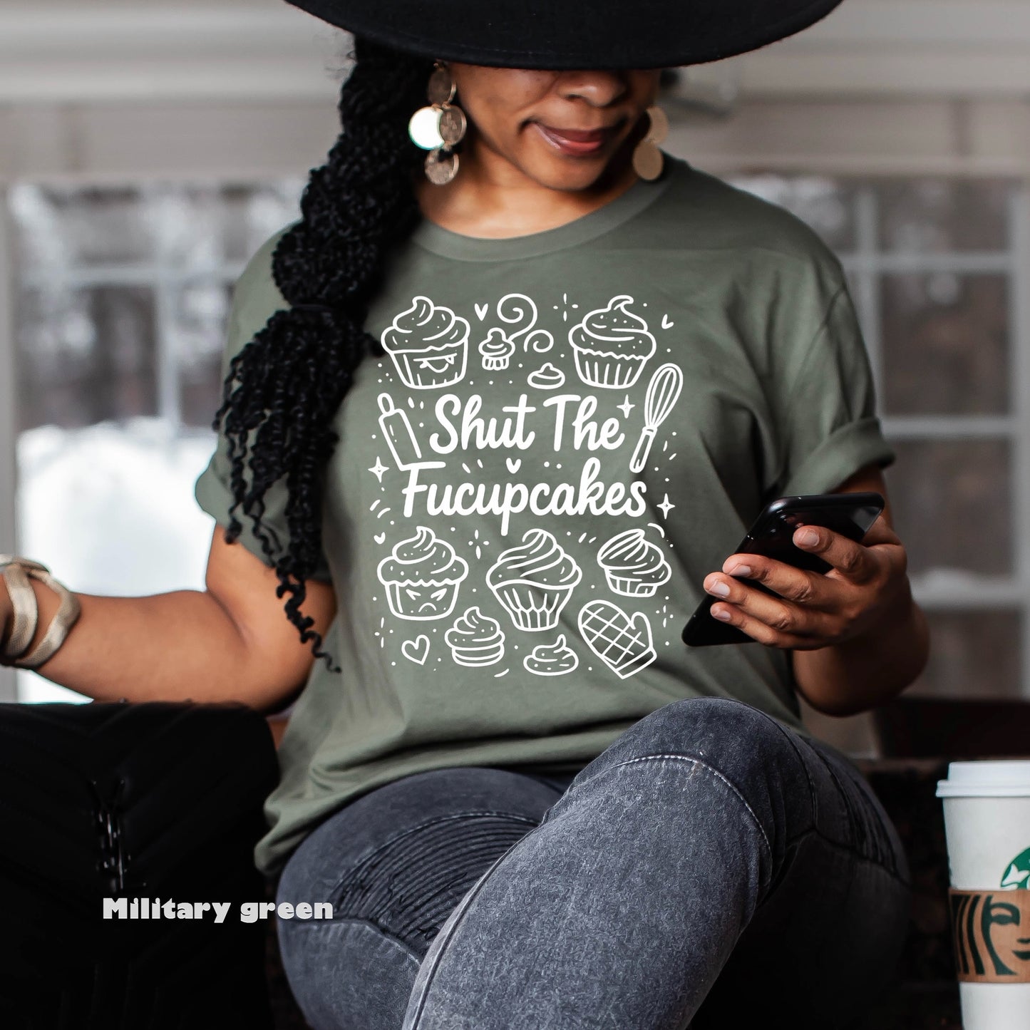 shut the fuccupcakes screen print transfer