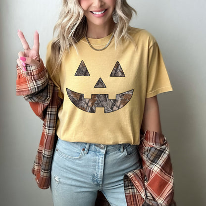 camo jackolantern clear film screen print
