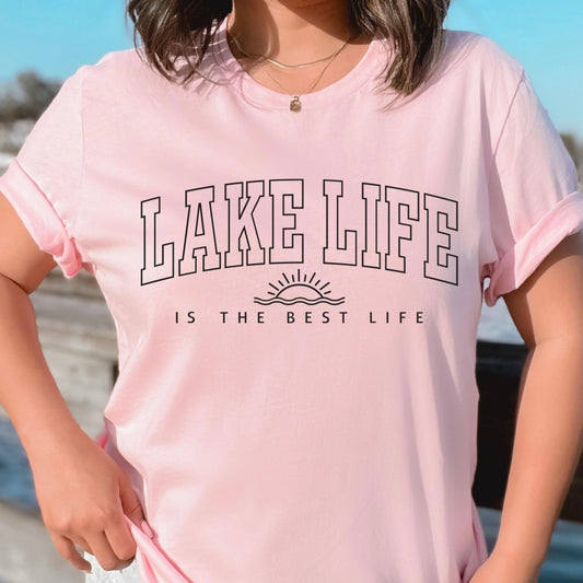Lake Life is the best life screen print transfer