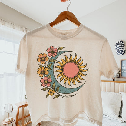 sun + moon clear film screen print