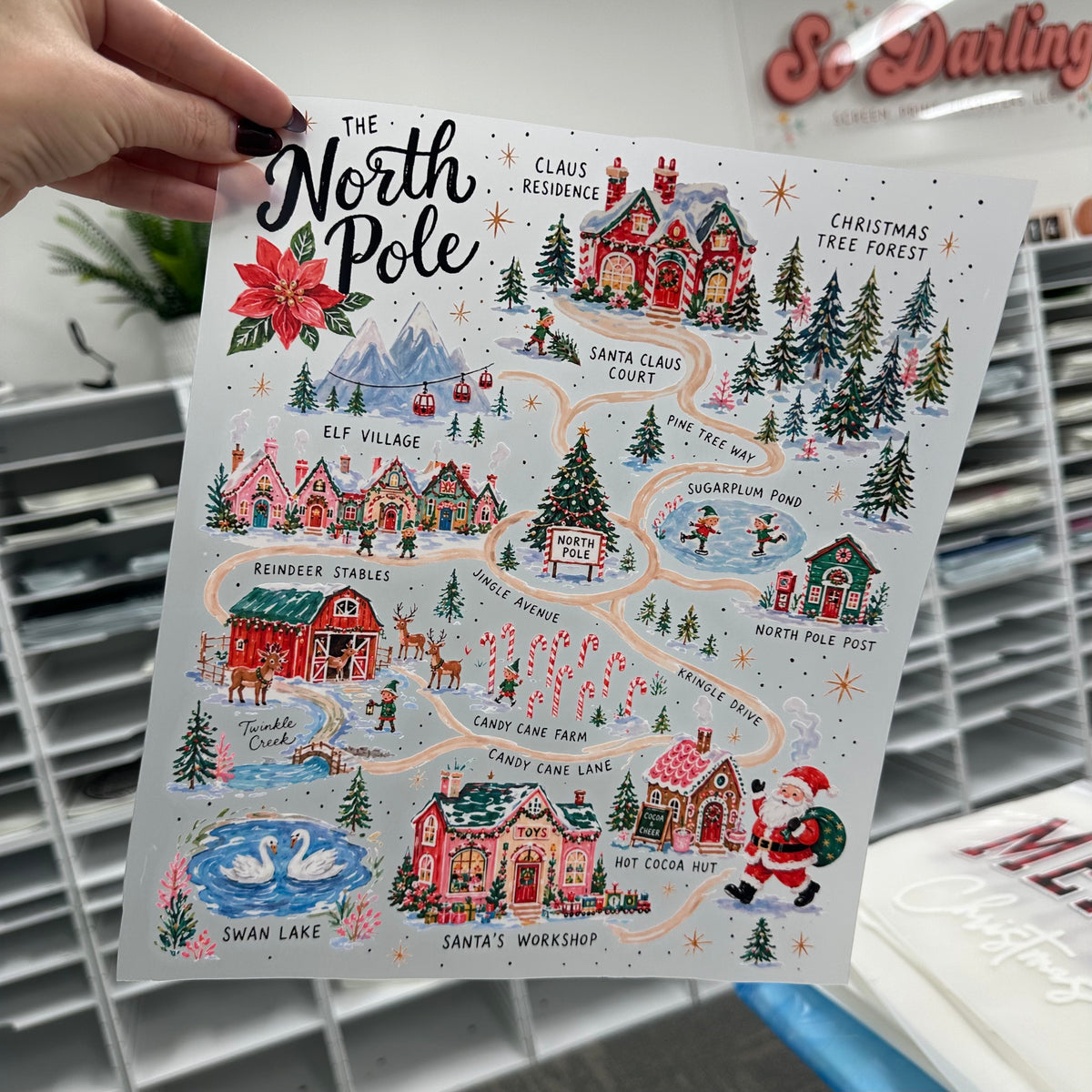 north pole village DTF 300° 5-10 biz day tat PRE-ORDER